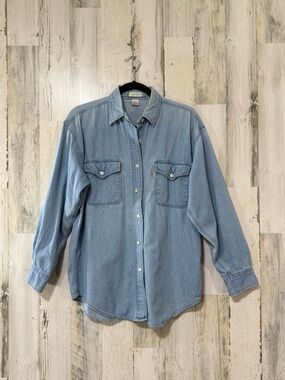 Legacy Light Blue Denim Button-Down Shirt
